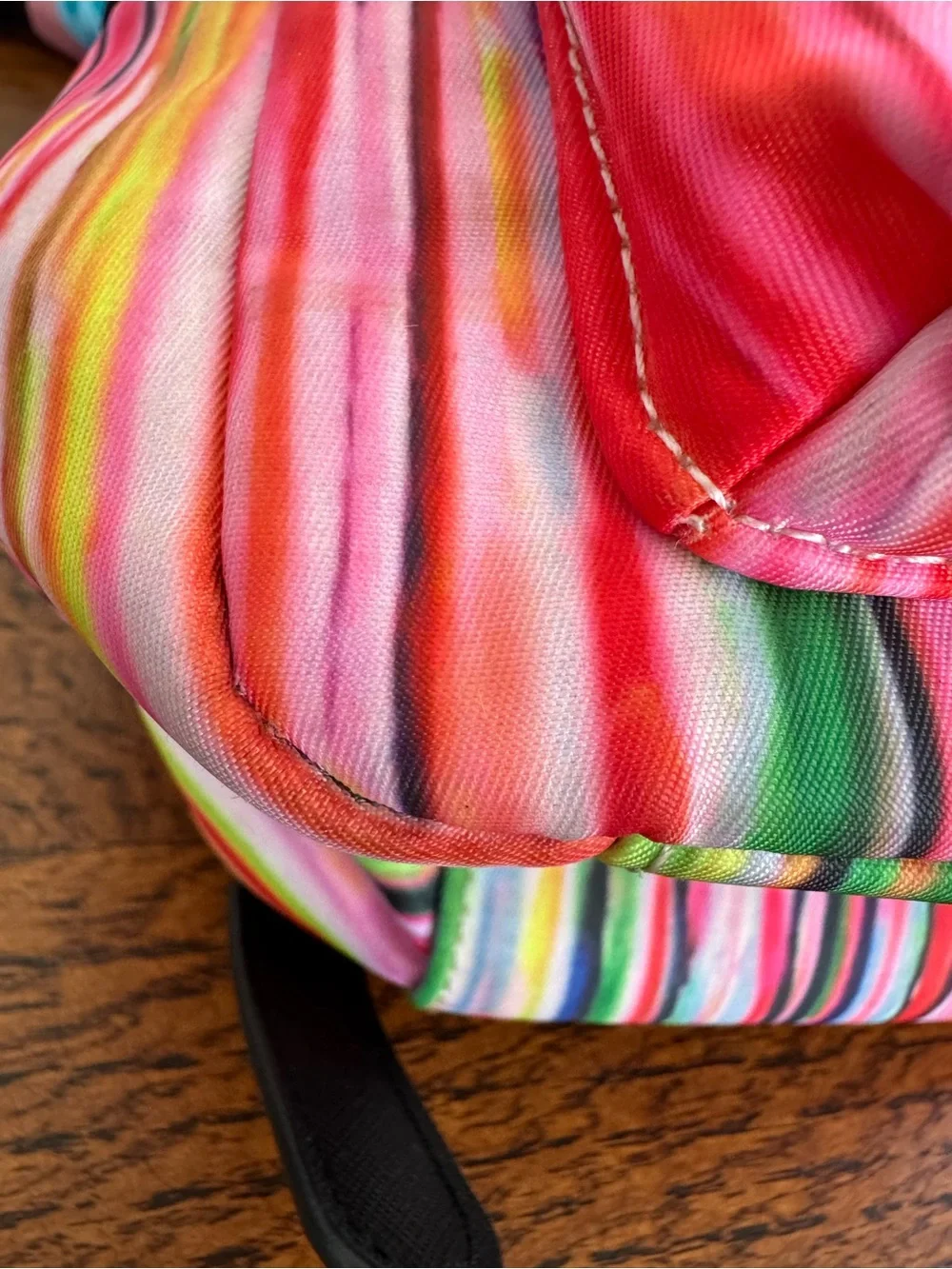 NWOT Karl Lagerfeld Paris Amour Rainbow Stripe Mini Backpack